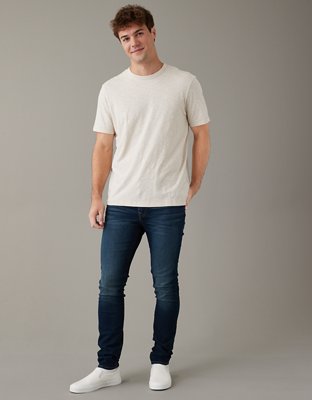 Jeans skinny American Eagle lavado obscuro corte cintura para