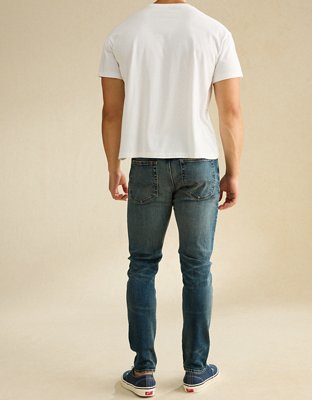 Мужские джинсы American Eagle AE Athletic Skinny, цвет: Тёмный синий — фото 2