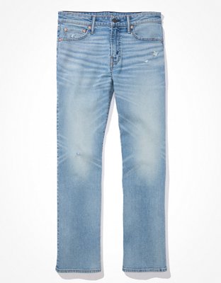Мужские джинсы American Eagle AE AirFlex+ Ultrasoft Distressed Original Bootcut Jean — фото 3