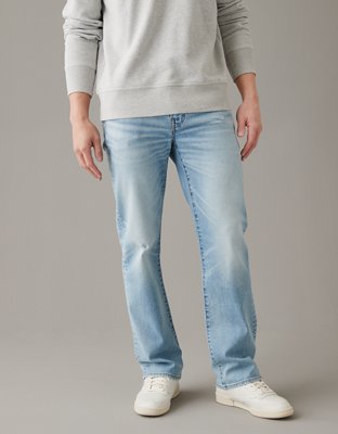 Distressed Low Rise Totally Shaping Stretch Denim Relaxed Bootcut