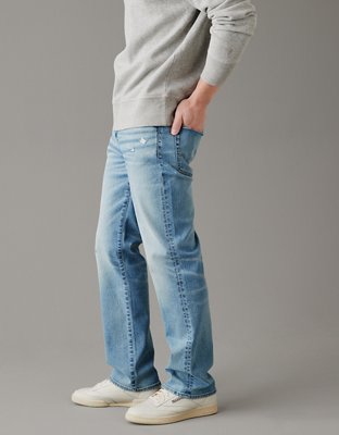 Мужские джинсы American Eagle AE AirFlex+ Ultrasoft Distressed Original Bootcut Jean — фото 4