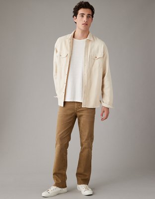 Bootcut khaki hot sale jeans mens