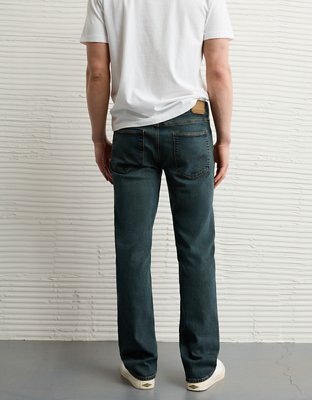 Enzo Men's Bootcut Jeans - Stretch Denim, Flared Leg, 98% Cotton 2% Elastane (Size 36x32, Black)