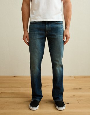 Мужские джинсы American Eagle AE Original Bootcut, цвет: Синий чёрный — фото 1
