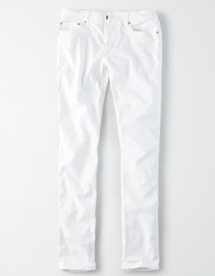 mens white jeans american eagle