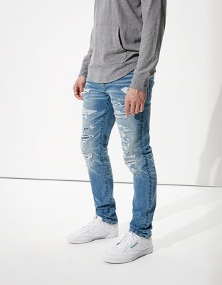 ripped ankle jeans mens