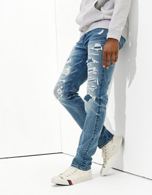 ae low rise baggy straight jean