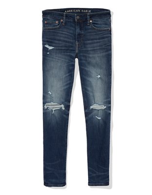Мужские джинсы American Eagle AE AirFlex+ Temp Tech Ripped Slim Straight Jean — фото 3