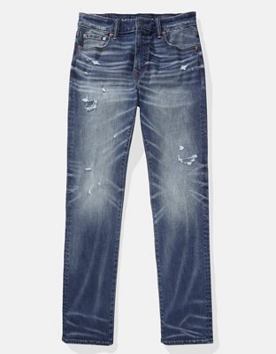Мужские джинсы American Eagle AirFlex+ Temp Tech Patched Slim Straight Jean — фото 3