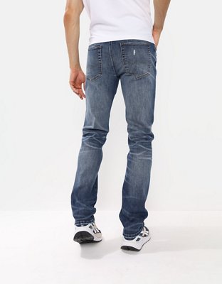Мужские джинсы American Eagle AirFlex+ Temp Tech Patched Slim Straight Jean — фото 2