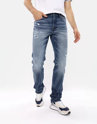 lovgivning Feasibility indelukke AirFlex+ Temp Tech Patched Slim Straight Jean