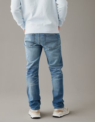 Мужские джинсы American Eagle AE AirFlex+ Distressed Slim Straight Jean — фото 2