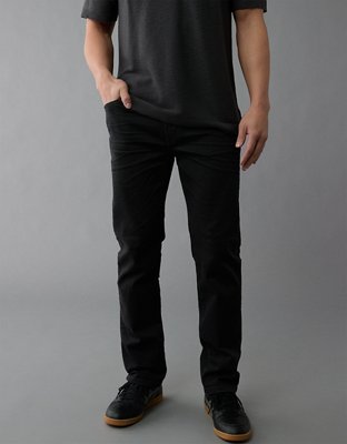 Black slim straight shops jeans