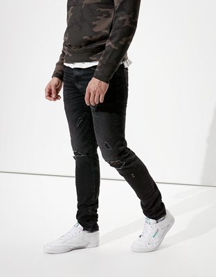 Мужские джинсы American Eagle AE AirFlex+ Ripped Slim Jean — фото 5