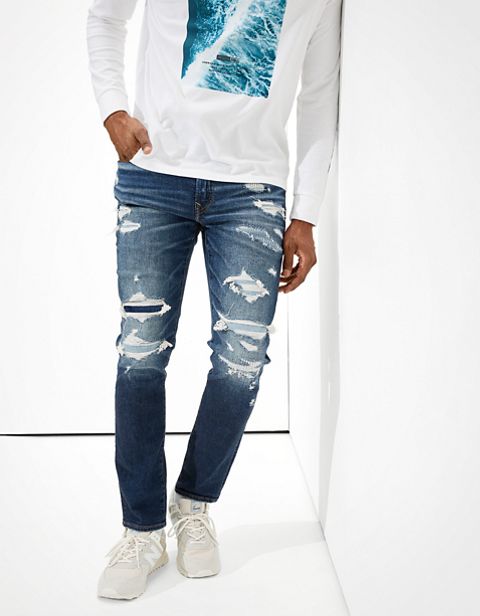Мужские джинсы American Eagle AE AirFlex+ Clean Tech Patched Slim Jean