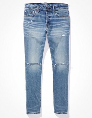 Мужские джинсы American Eagle AE Flex Selvedge Ripped Slim Jean — фото 3
