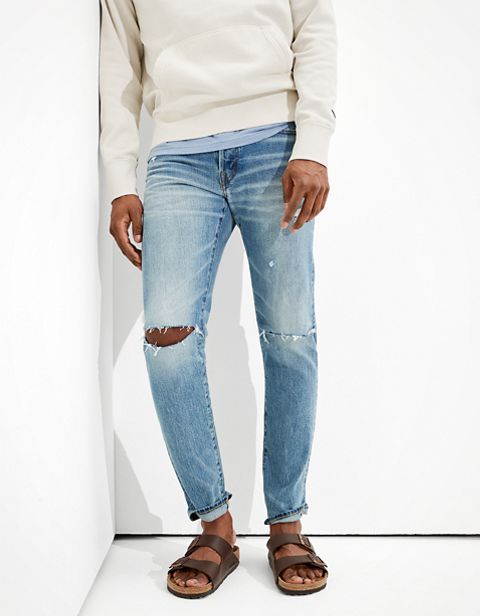 Мужские джинсы American Eagle AE Flex Selvedge Ripped Slim Jean