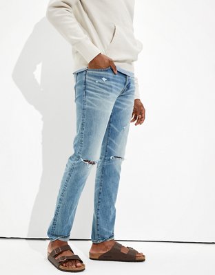 Мужские джинсы American Eagle AE Flex Selvedge Ripped Slim Jean — фото 5