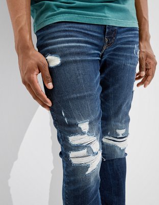 Мужские джинсы American Eagle AE AirFlex 360 Patched Move-Free Slim Jean — фото 6