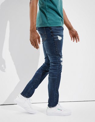 Мужские джинсы American Eagle AE AirFlex 360 Patched Move-Free Slim Jean — фото 5