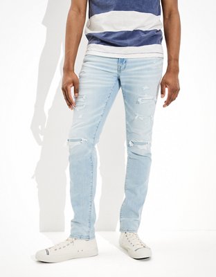 american eagle light wash ripped jeans