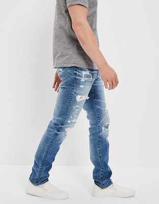 Мужские джинсы American Eagle AE Pride AirFlex+ Patched Slim Jean — фото 5