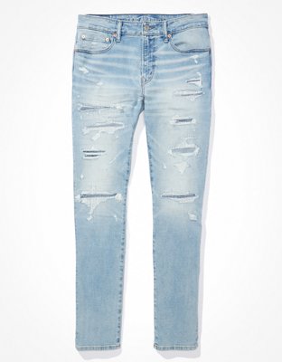 Мужские джинсы American Eagle AE AirFlex+ Patched Slim Jean — фото 3