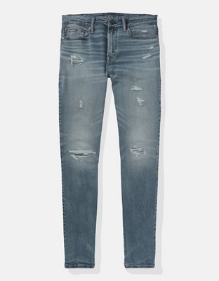 Мужские джинсы American Eagle AE AirFlex+ Ultrasoft Patched Slim Jean — фото 3