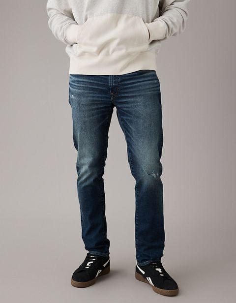 Мужские джинсы American Eagle AE AirFlex+ Distressed Slim Jean