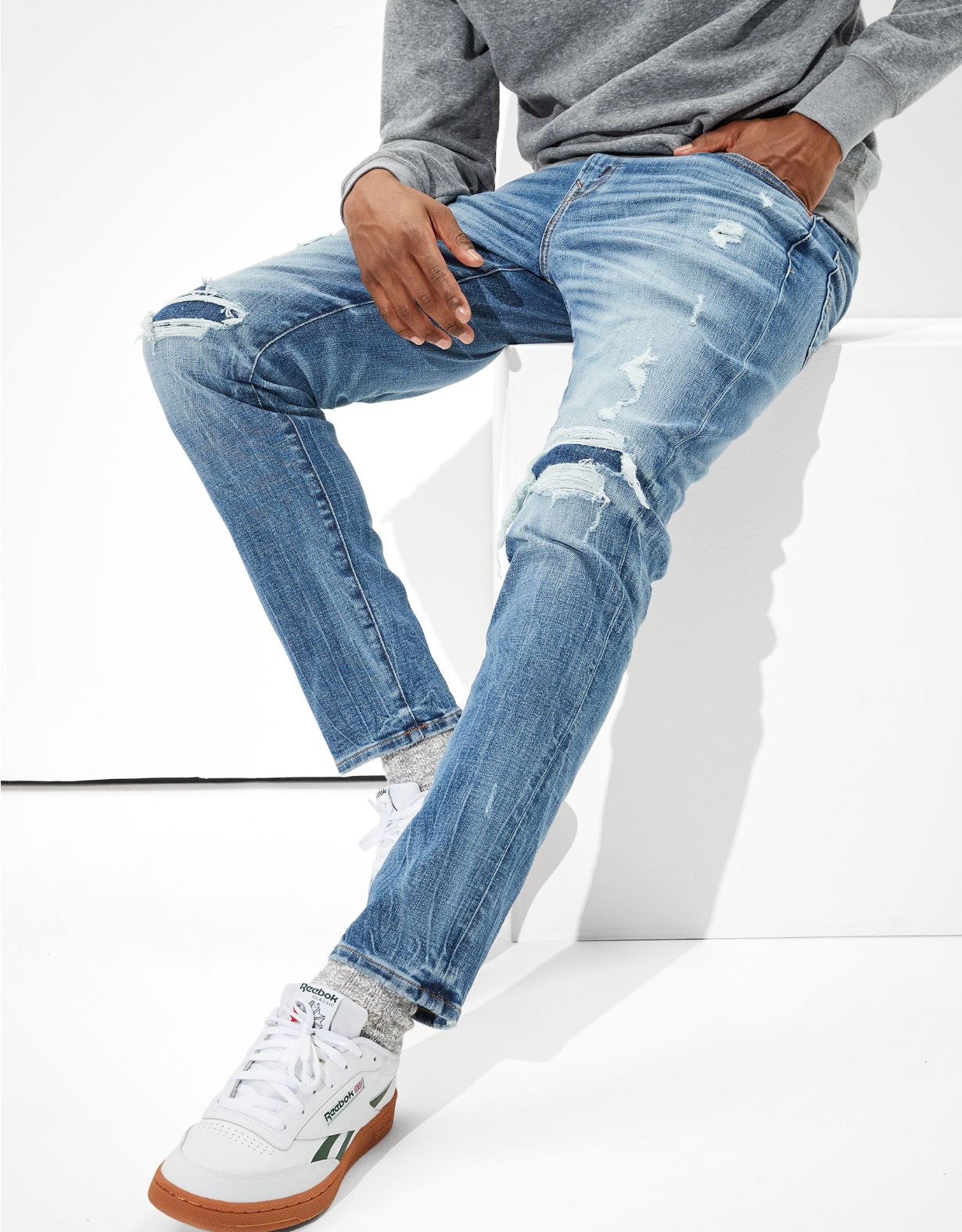 AE AirFlex+ Temp Tech Patched Athletic Fit Jean