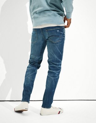 Мужские джинсы American Eagle AE AirFlex+ Temp Tech Patched Move-Free Athletic Fit Jean — фото 2