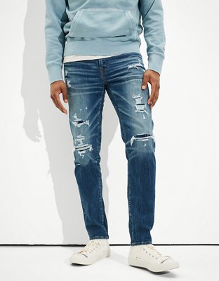 American eagle AirFlex+ Temp Tech Patched Skinny Long Jean Blue