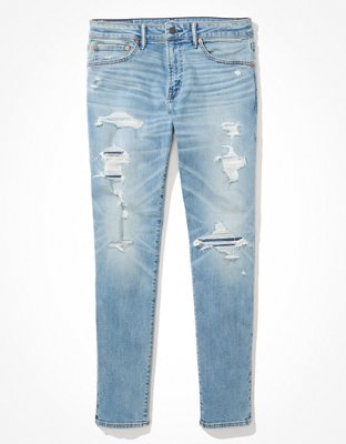 Athletic fit ripped sales jeans