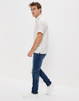 Мужские джинсы American Eagle AE AirFlex+ Distressed Athletic Fit Jean — фото 4