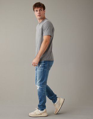 Мужские джинсы American Eagle AE AirFlex+ Patched Athletic Fit Jean — фото 4