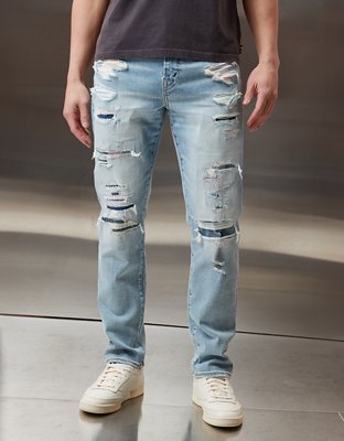 Мужские джинсы American Eagle AE Pride AirFlex+ Athletic Fit Patched Jean — фото 5