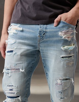 Мужские джинсы American Eagle AE Pride AirFlex+ Athletic Fit Patched Jean — фото 6