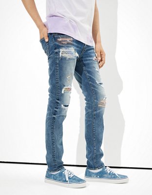Мужские джинсы American Eagle AE Pride AirFlex+ Ripped Skinny Jean — фото 6