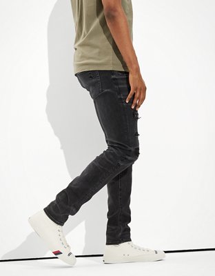 Мужские джинсы American Eagle AE AirFlex+ Temp Tech Ripped Skinny Jean — фото 5