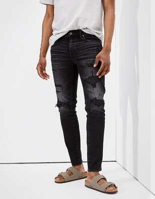 Buy American Eagle Outfitters Grey Distressed Skinny Fit Jeans for