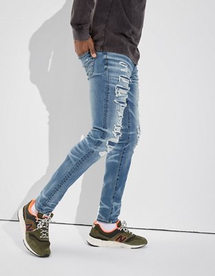 ae airflex 360 patched skinny jean