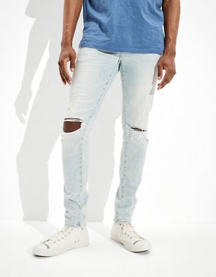 mens skinny destroyed jeans