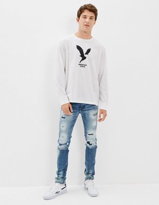 White skinny jeans american sales eagle