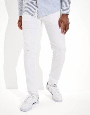 Skinny Jeans - White - Men