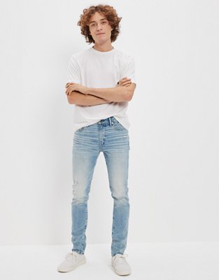 Acossi jeans ripped Red skinny washed jeans is stretchy and comfortable.