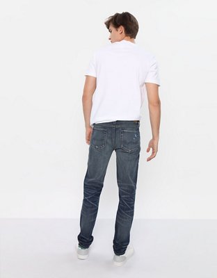 Мужские джинсы American Eagle AE AirFlex+ Ripped Skinny Jean — фото 2