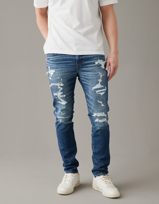 Grey jeans mens american hot sale eagle