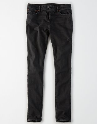 black ripped jeans mens straight leg