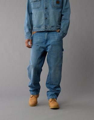 Timberland x AE Wide-Leg Denim Work Pant | American Eagle