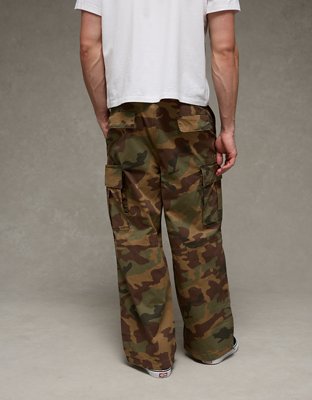 Мужские брюки American Eagle AE Flex Ultra Baggy Cargo, цвет: Камуфляжный — фото 3